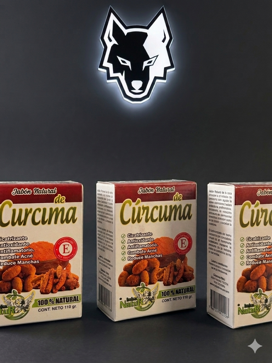 DOCENA DE JABÓN DE CURCUMA