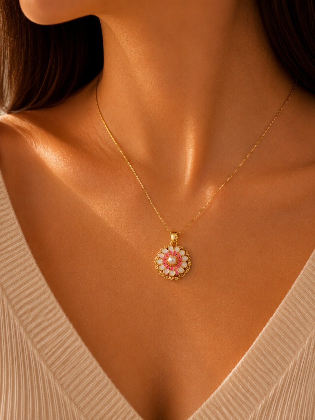 COLLAR GIRATORIO MARGARITA PERLA