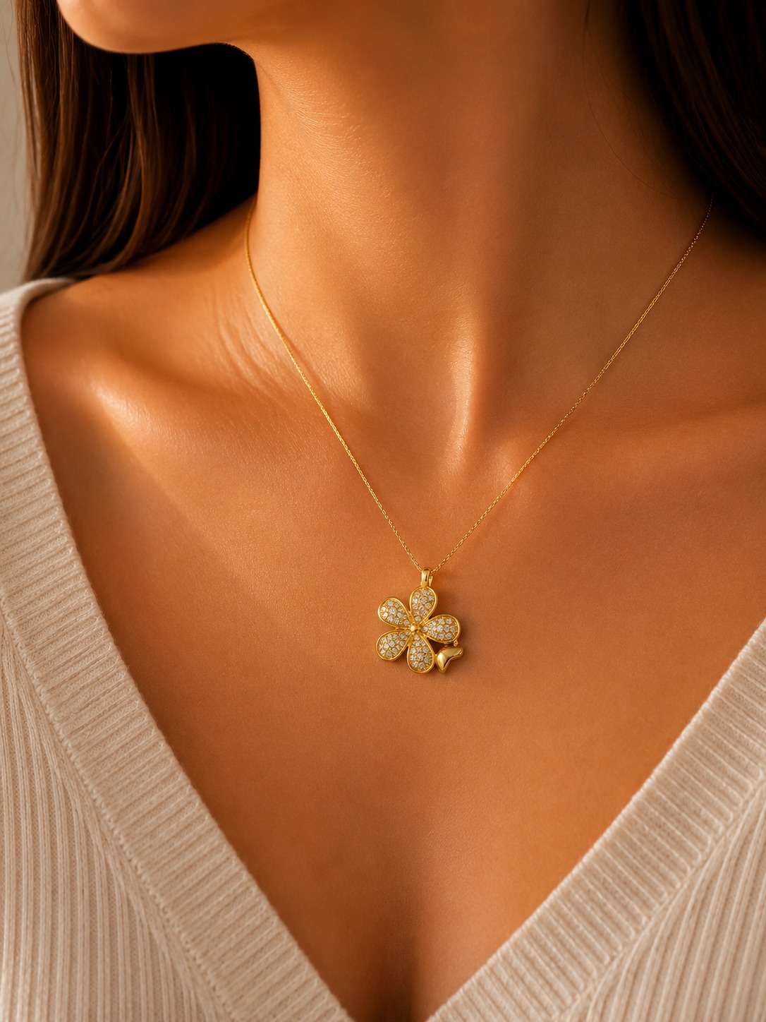 COLLAR GIRATORIO ROSA BRILLANTE 
